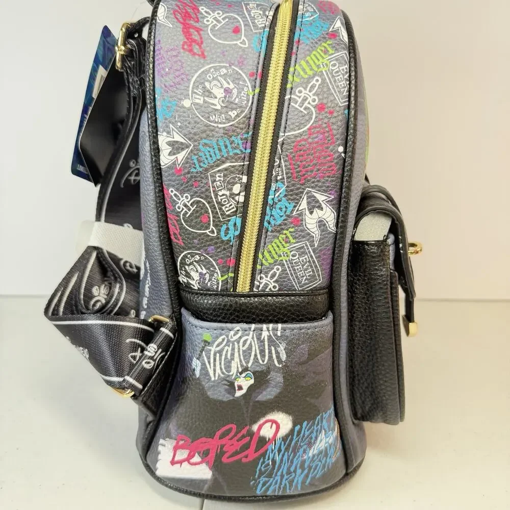 Disney Villains WandaPop 11” Vegan Leather Mini Backpack Authentic NWT